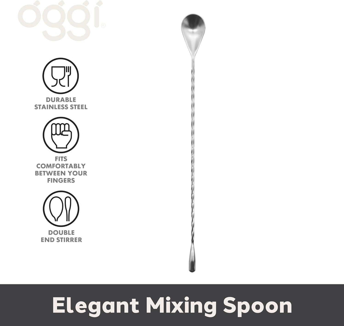 OGGI Teardrop Stainless Steel Bar Spoon – the international pantry