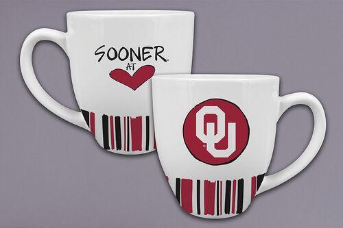OU Mug Heart Striped