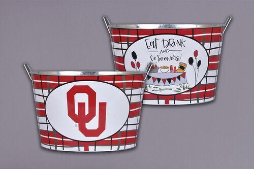 OU Bucket Oval Eat Drink and Go Sooners