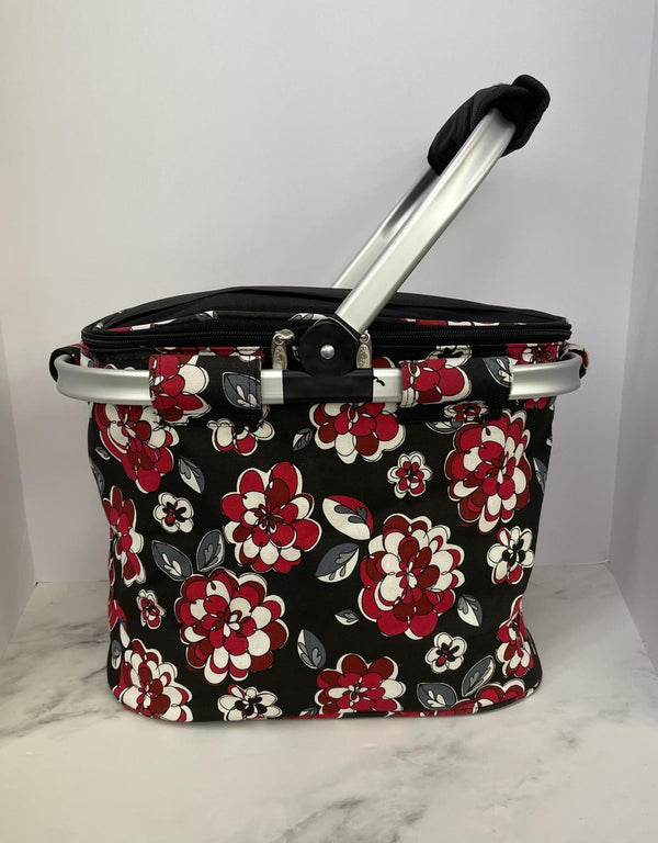 Collapsible Tote Red Carnation Shelby