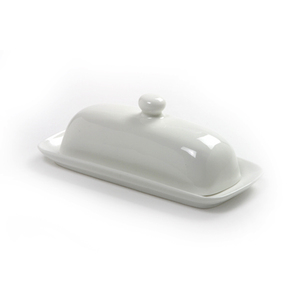 BUTTER DISH PORCELAIN