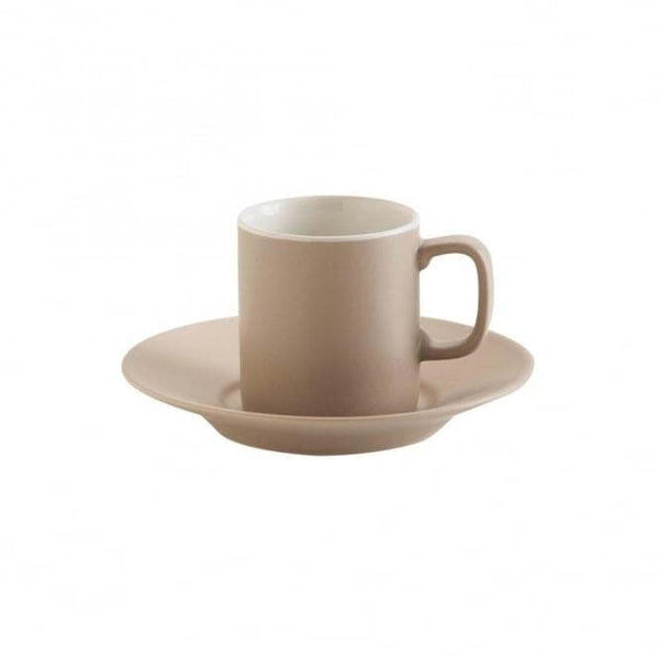 TYPK Espresso Cup/Saucer Taupe Matte