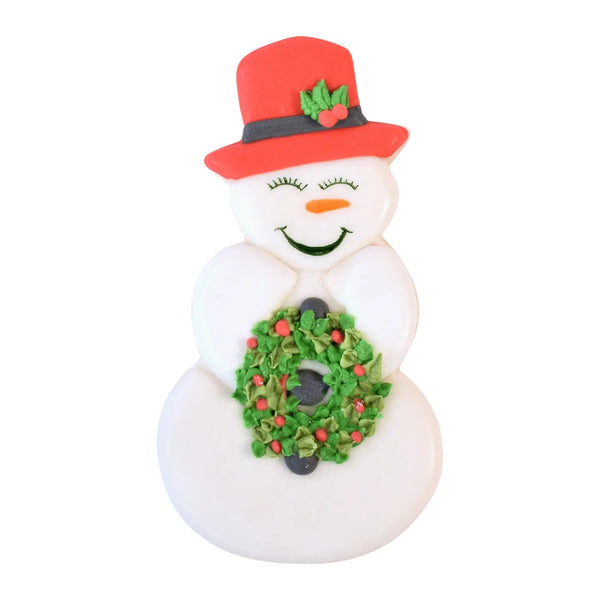 R&M Cookie Cutter - Snowman with Top Hat 4"  White