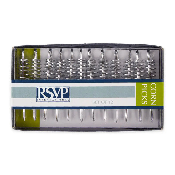 RSVP Chromed Steel "Little Pick" Corn Holders Set of 12