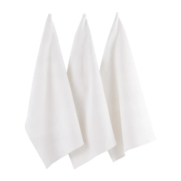 RSVP Reverse Terry Towel Set of 3 - White