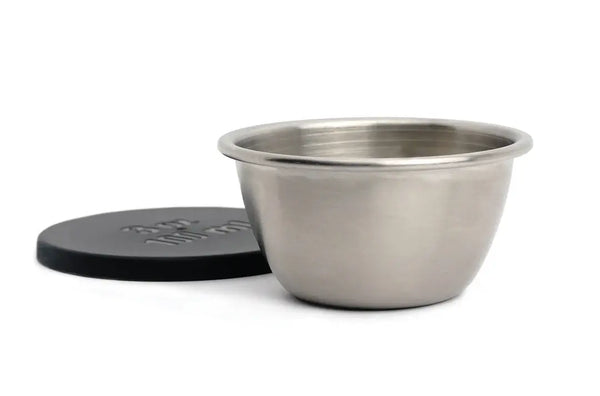 RSVP Stainless Steel Condiment Cups with Lids Set of 4