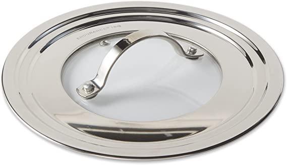 RSVP Stainless Steel and Glass Universal Cookware Lid - Small Fits 5.5"- 9"