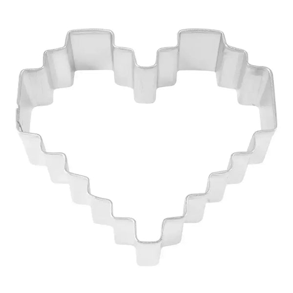 R&M Cookie Cutter - Heart Pixelated 3”