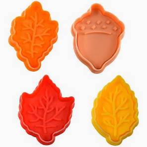 R&M Pastry & Cookie Stampers Set of 4  - Leaves