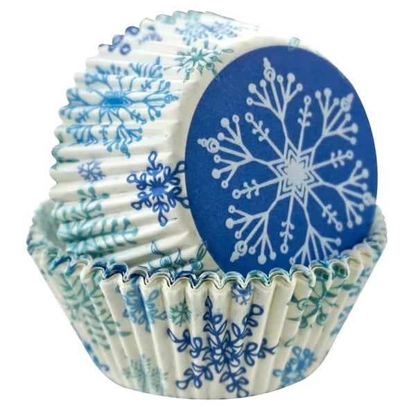 R&M Winter/Snowflake Cupcake Liners Pack of 50