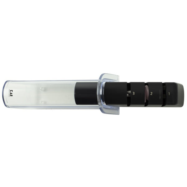Shun Kai Diamond & Ceramic Retractable Pull Through Knife Sharpener