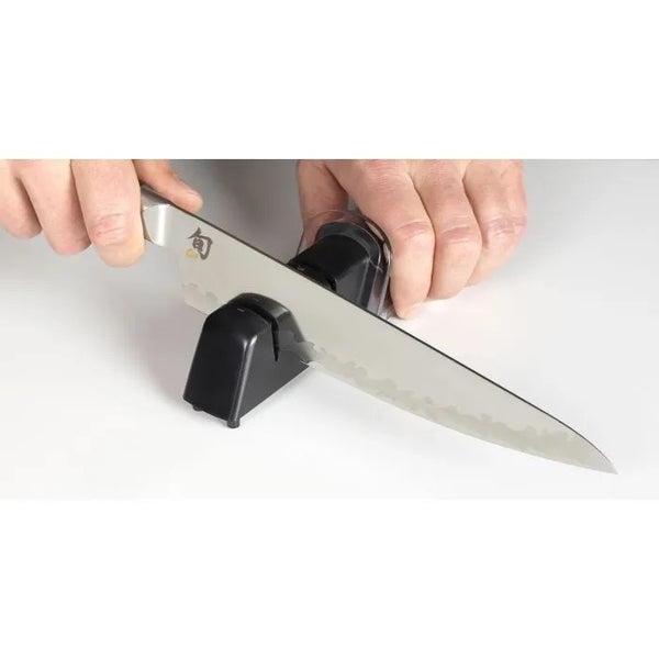 Shun Kai Diamond & Ceramic Retractable Pull Through Knife Sharpener