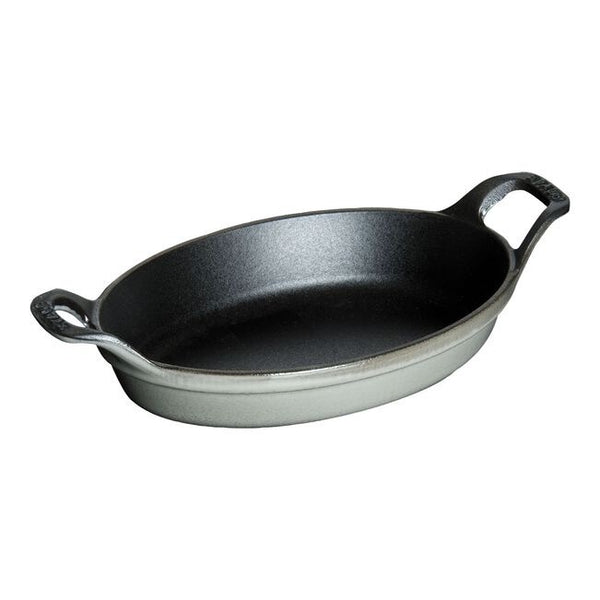 Staub Cast Iron Oval Baking Dish 14.5" x 11" - Graphite Grey