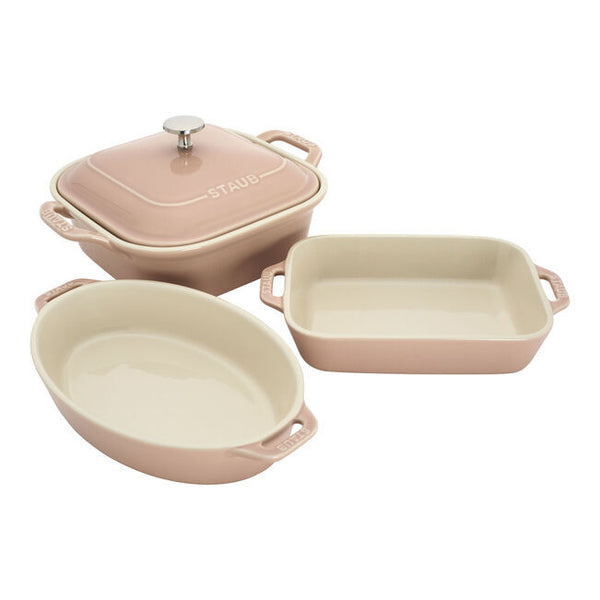 Staub Ceramique Ovenware Set 4pc - Light Pink
