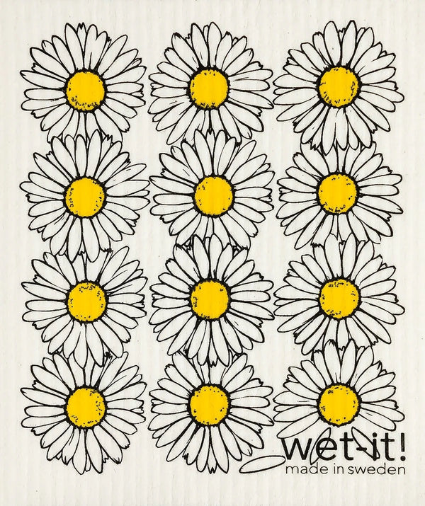 Wet-it Swedish Dish Cloth - Daisies