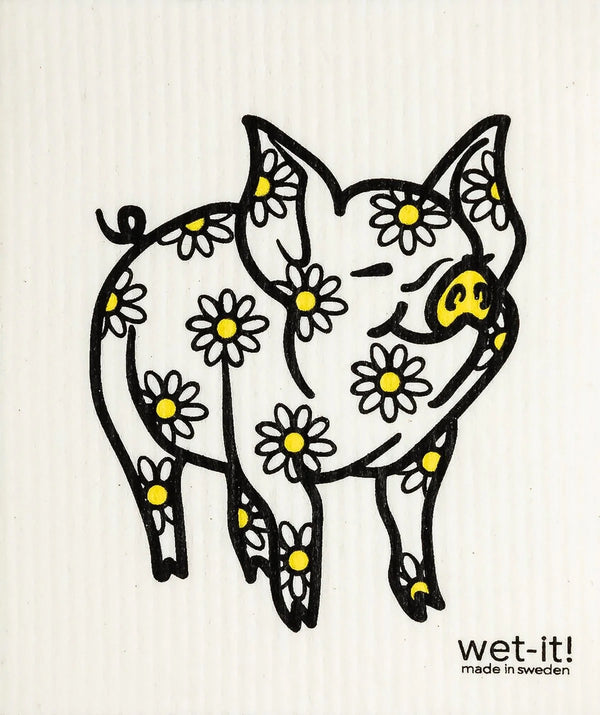 Wet-it Swedish Dish Cloth - Daisy Pig