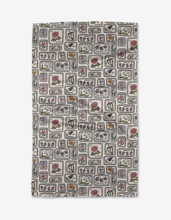 Geometry House Tea Towel - Floral Postage Stamp s
