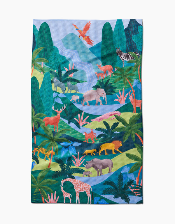 Geometry House Tea Towel - Rainforest