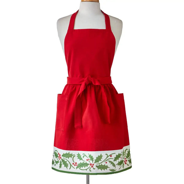 Tag Cotton Apron - Red Multi