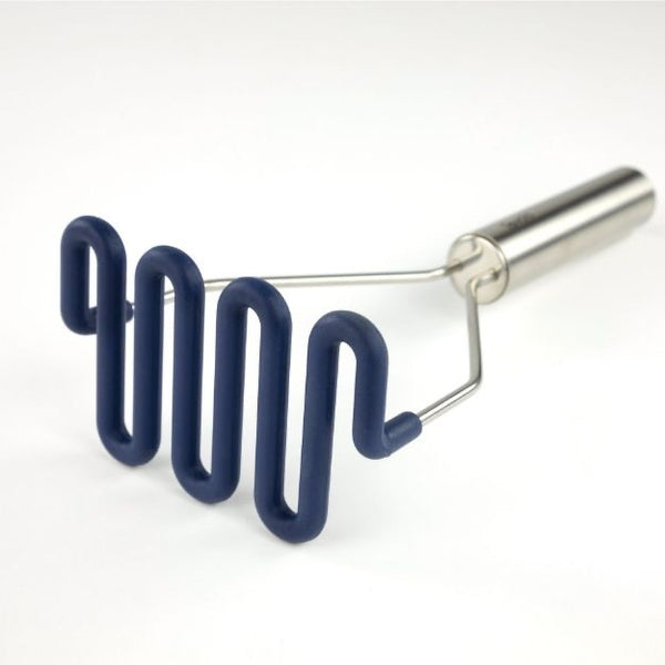 Tovolo Stainless Steel and Silicone Potato Masher - Deep Indigo