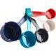 Trudeau Plastic Measuing Cup Set - Multi Color Navy, Turquoise, Grey, White, Red