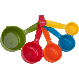 Meas. Cups Plastic Green,red, orange, blue, yellow