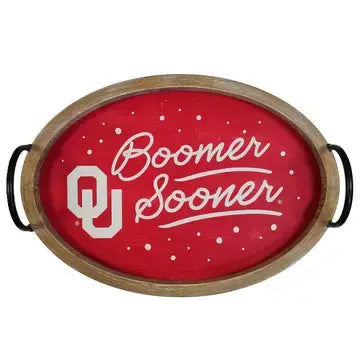 Valiant Gifts Oklahoma Spirit Wood Oval Tray