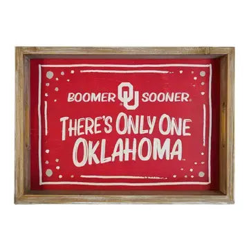 Valiant Gifts Oklahoma Spirit Wood Rectangle Tray