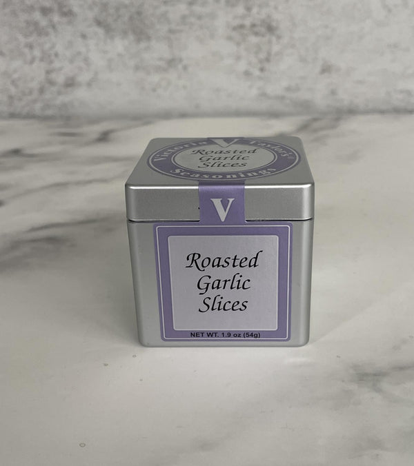 Victoria Roasted Garlic Slices Tin Window