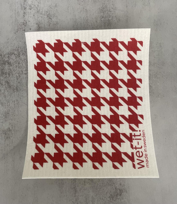 Swedish Cloth Houndstooth Red