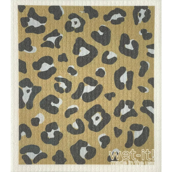 Wet-it Swedish Dish Cloth - Bold Leopard