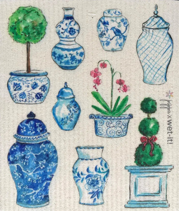 Wet-it Swedish Dish Cloth - Chinoiserie Mix