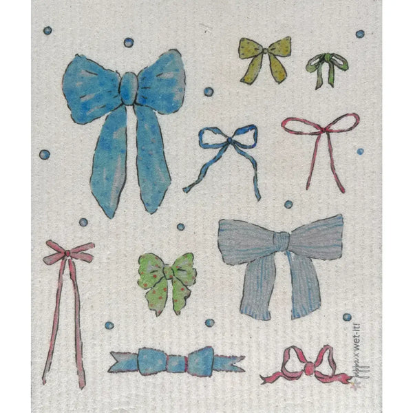 Wet-it Swedish Dish Cloth - Dainty Bows