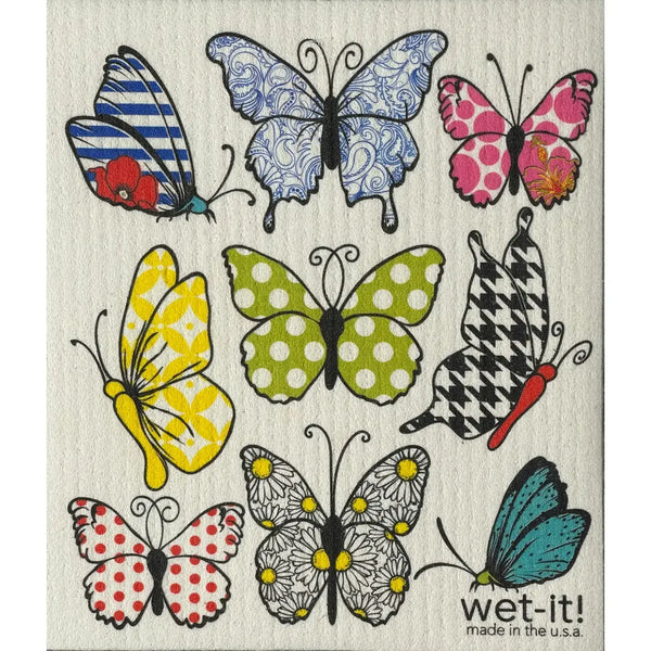 Wet-it Swedish Dish Cloth - Lovely Butterflies