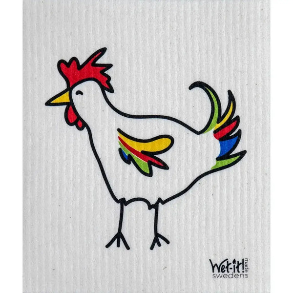 Wet-it Swedish Dish Cloth - The Rooster