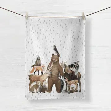 Woodland Tea Towel by Cathy Walters