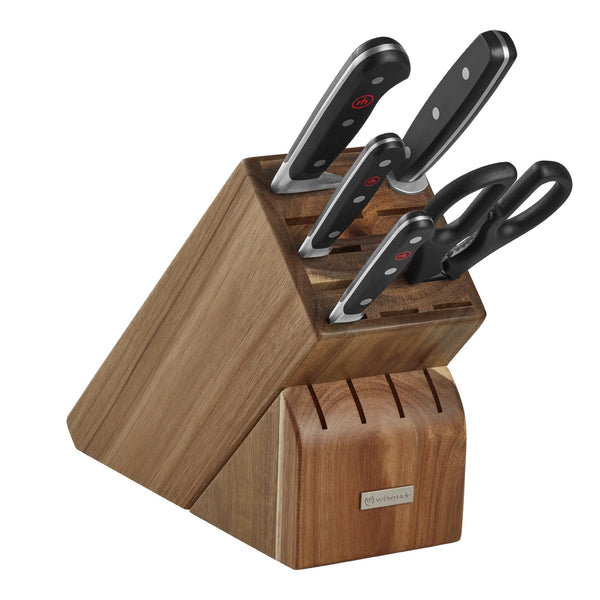 Wusthof Classic 6pc Starter Knife Set w/ Acacia Wood Block