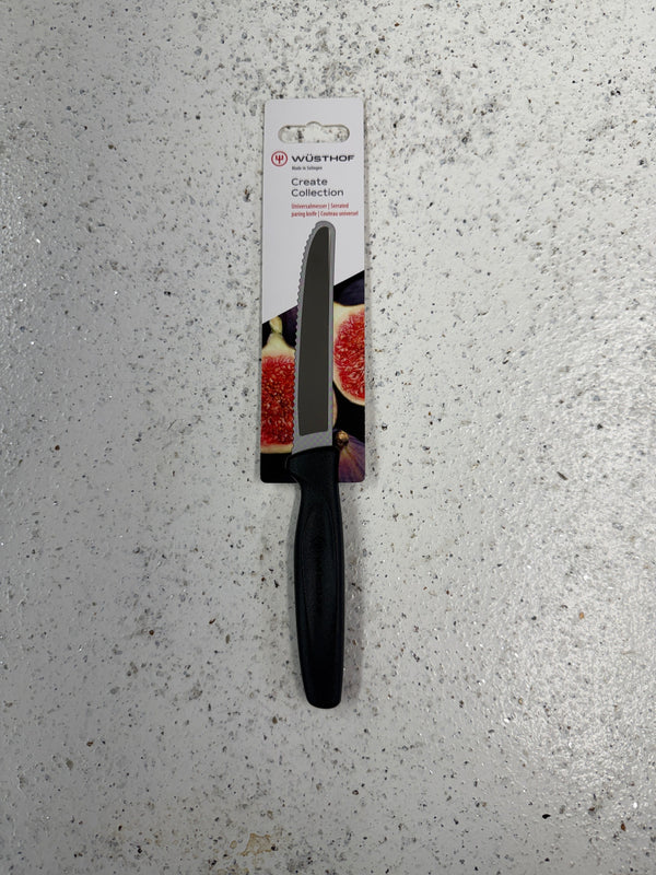 Wusthof Create 4” Serrated Parer - Black