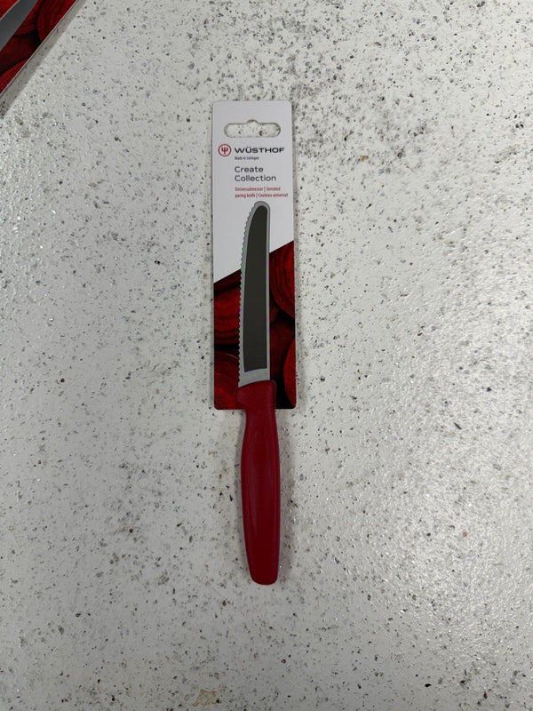 Wusthof Create 4” Serrated Parer - Red