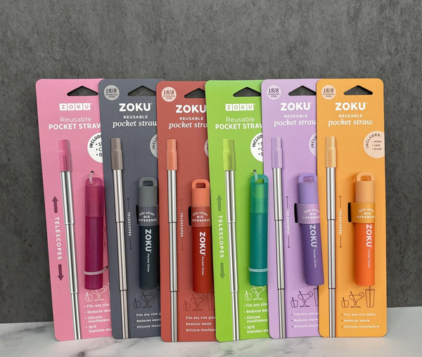 Zoku Pocket Straw w/ Case & Cleaning Brush