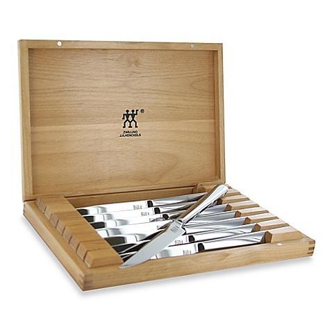 Henckel 8pc S/S Steak Knife Set in Wooden Box