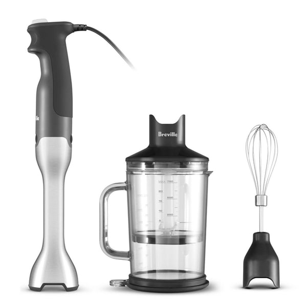 Breville Control Grip Stainless Steel and Black Multi Speed Immersion Blender