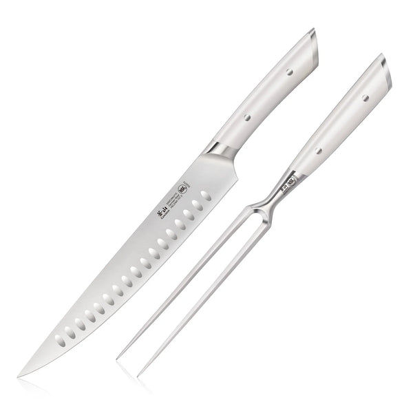 Cangshan Helena Series 2pc Carving Set - White