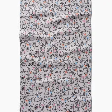 Geometry House Tea Towel - Playful Bunnies