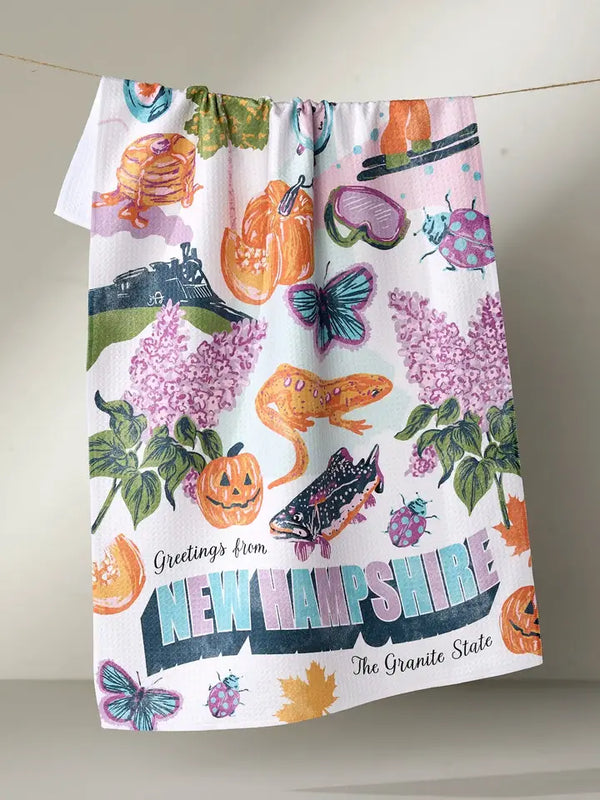 Geometry House Tea Towel - Greetings from New Hampshire