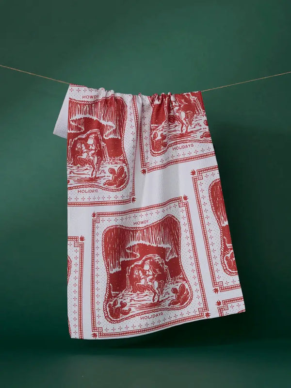 Geometry House Tea Towel -  Cowboy Christmas