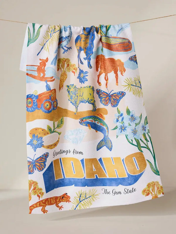 Geometry House Tea Towel - Greetings from Idaho