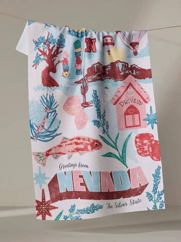 Geometry House Tea Towel - Greetings from Nevada