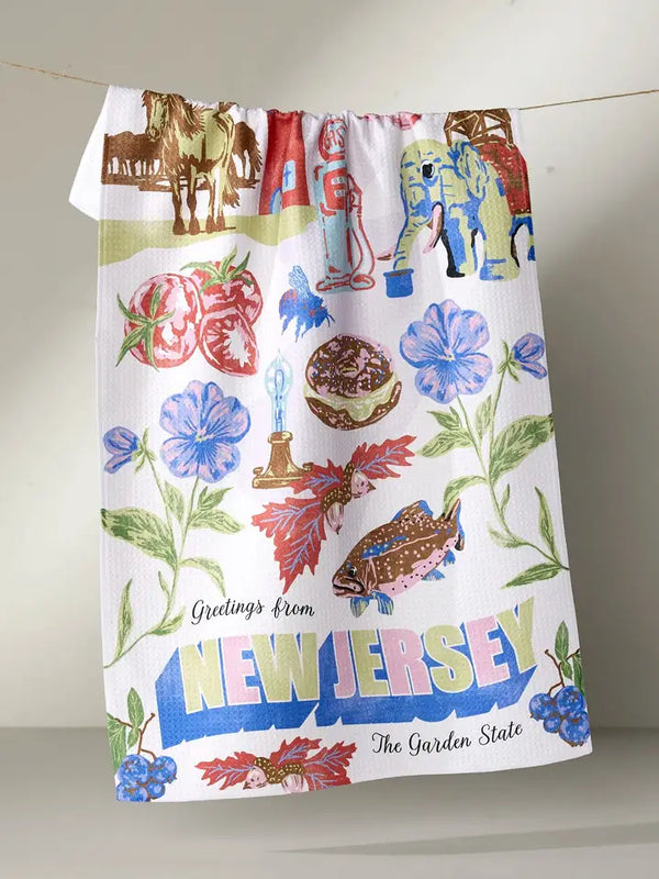 Geometry House Tea Towel - Greetings from New Jersey