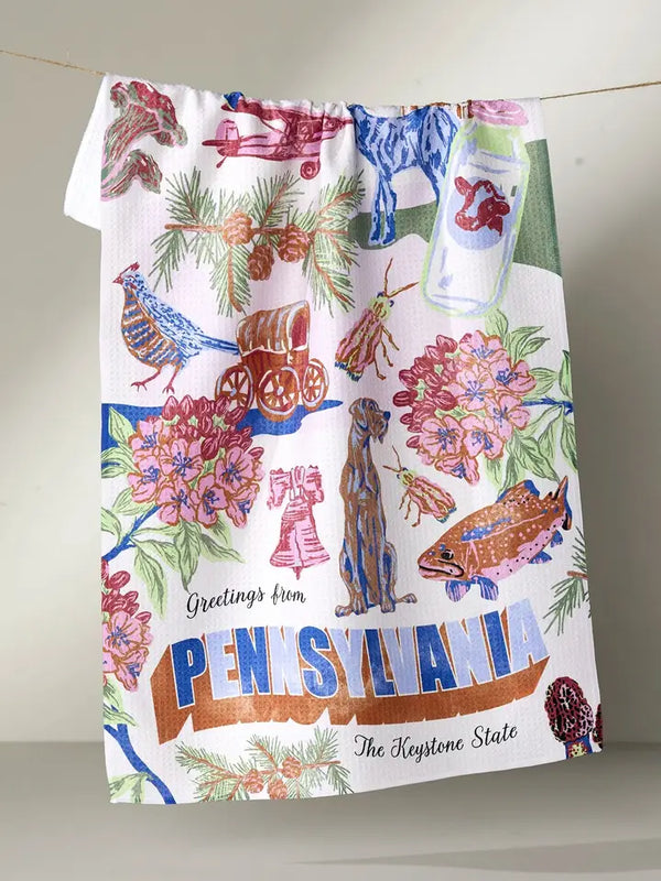 Geometry House Tea Towel - Greetings from Pennsylvania